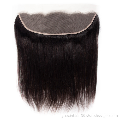 Transparent Lace Frontal Brazilian Hair HD Lace Frontal Closure Virgin Cuticle Aligned Hair film Swiss Transparent Lace Frontal